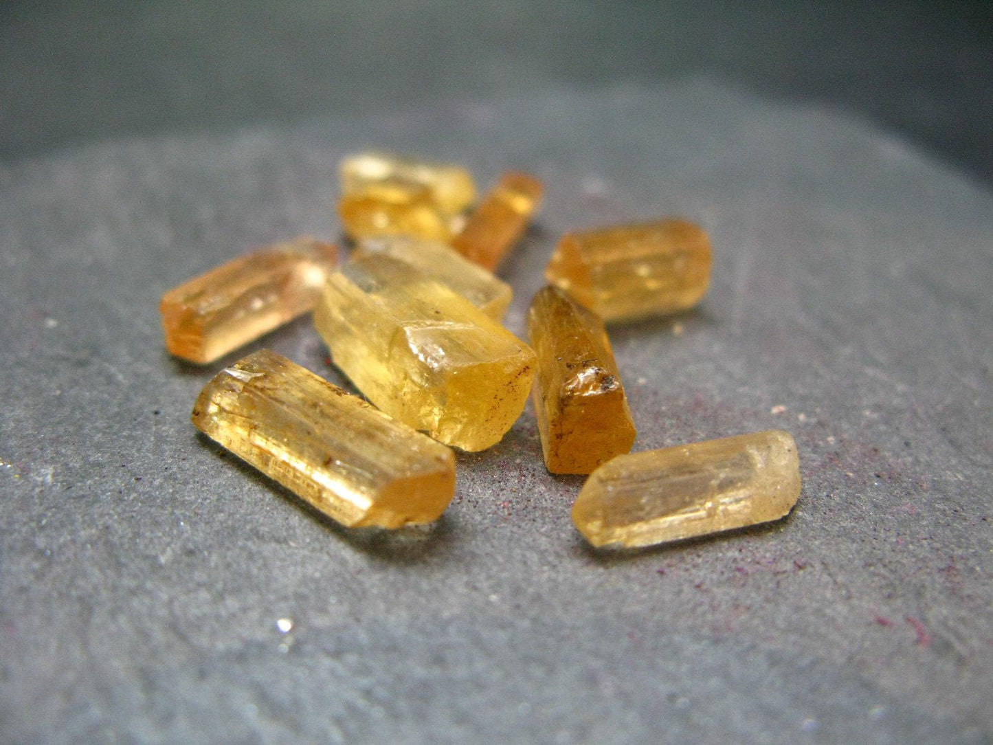 Lot of 10 Imperial Topaz Crystals From Brazil - 26.85 Carats