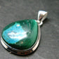 Malachite And Chrysocola Silver Plated Pendant from Congo - 1.4" - 8.0 Grams