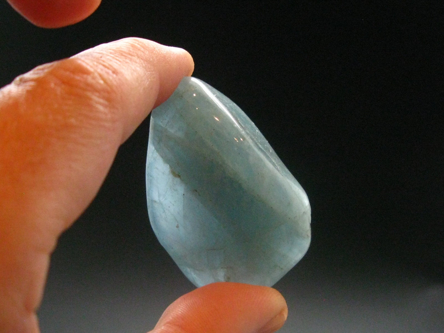 Genuine Blue Aquamarine Tumbled Stone From Brazil - 1.6" - 27.95 Grams