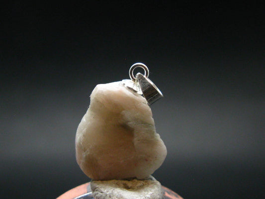 Phenakite Phenacite Tumbled Crystal Silver Pendant From Brazil - 2.21 Grams - 0.8"