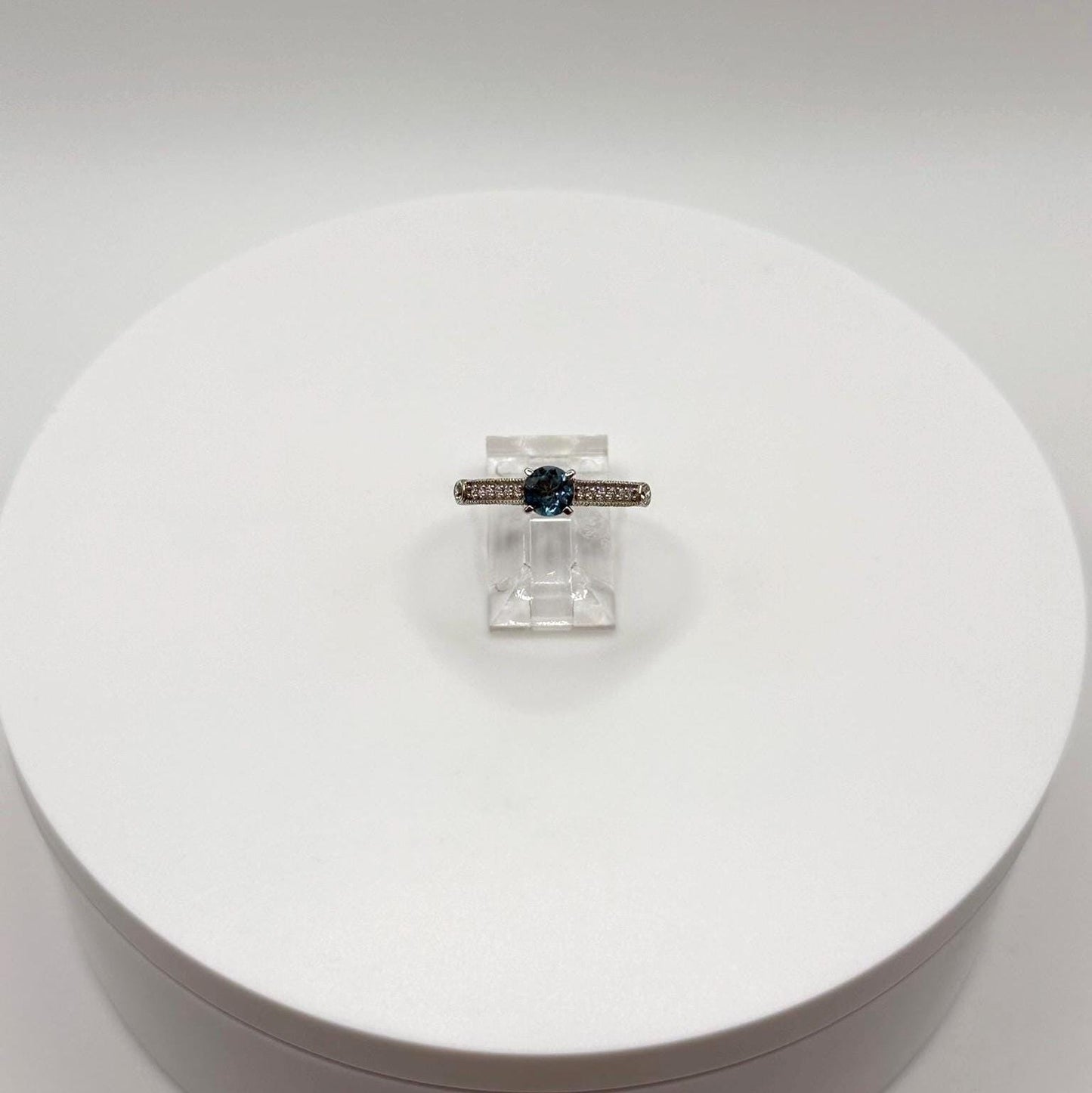 London Blue Topaz Elegance – Sterling Silver Solitaire Ring - Size 6