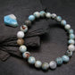 Larimar Genuine Bracelet ~ 7 Inches ~ 8mm Round Beads