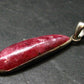 Vivid Juice Carmine Red Gem Rhodonite Silver Pendant From Brazil - 1.7" - 4.44 Grams
