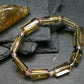 Citrine Genuine Unheated Bracelet ~ 7.5 Inches ~ 20mm Tube Beads