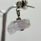 Raw Herderite Crystal Drop Earrings in Sterling Silver – Natural Mineral Dangle - 2.60g
