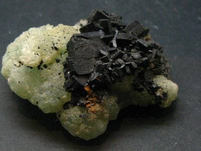 Babingtonite with Quartz Cluster From China - 2.5"