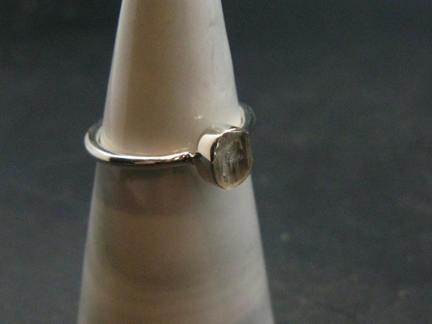 Natrolite Silver Ring From Tanzania - 1.75 Grams - Size 7