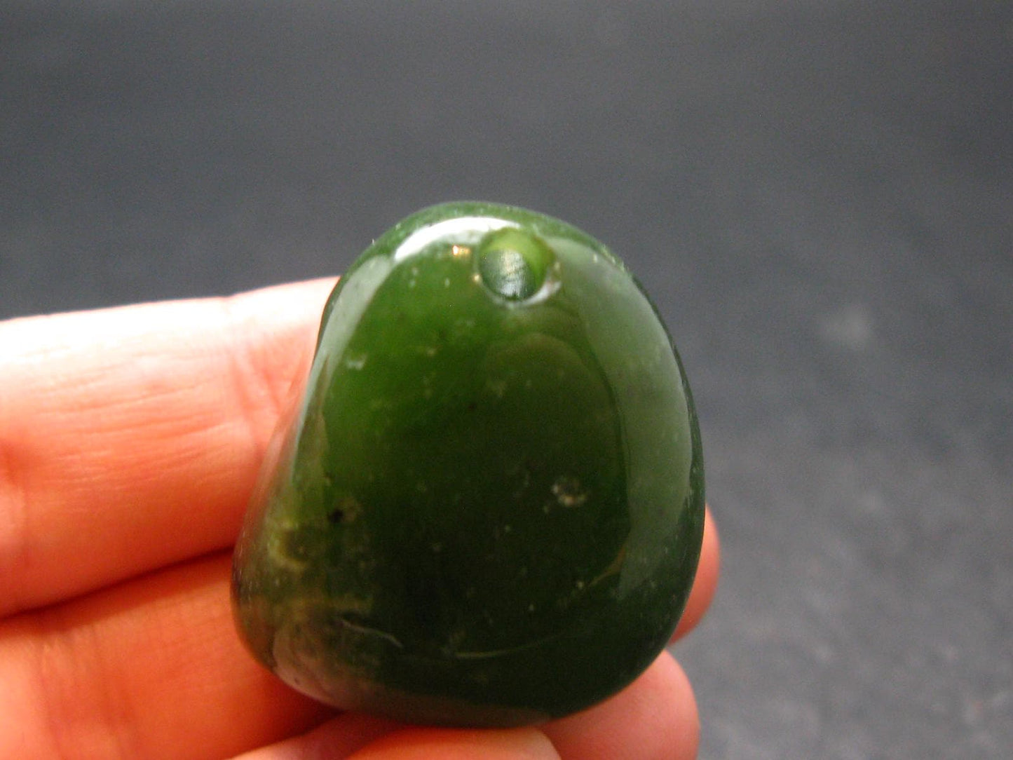Nephrite Jade 1.1" Pendant From Canada (Metal Free) - 27.52 Grams