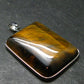 Tiger Eye Silver Plated Pendant - 2.1"