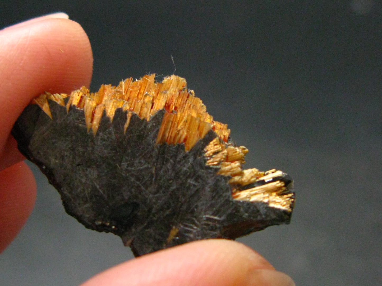 Large Hematite and Rutile Cluster from Brazil - 1.1" - 4.48 Grams
