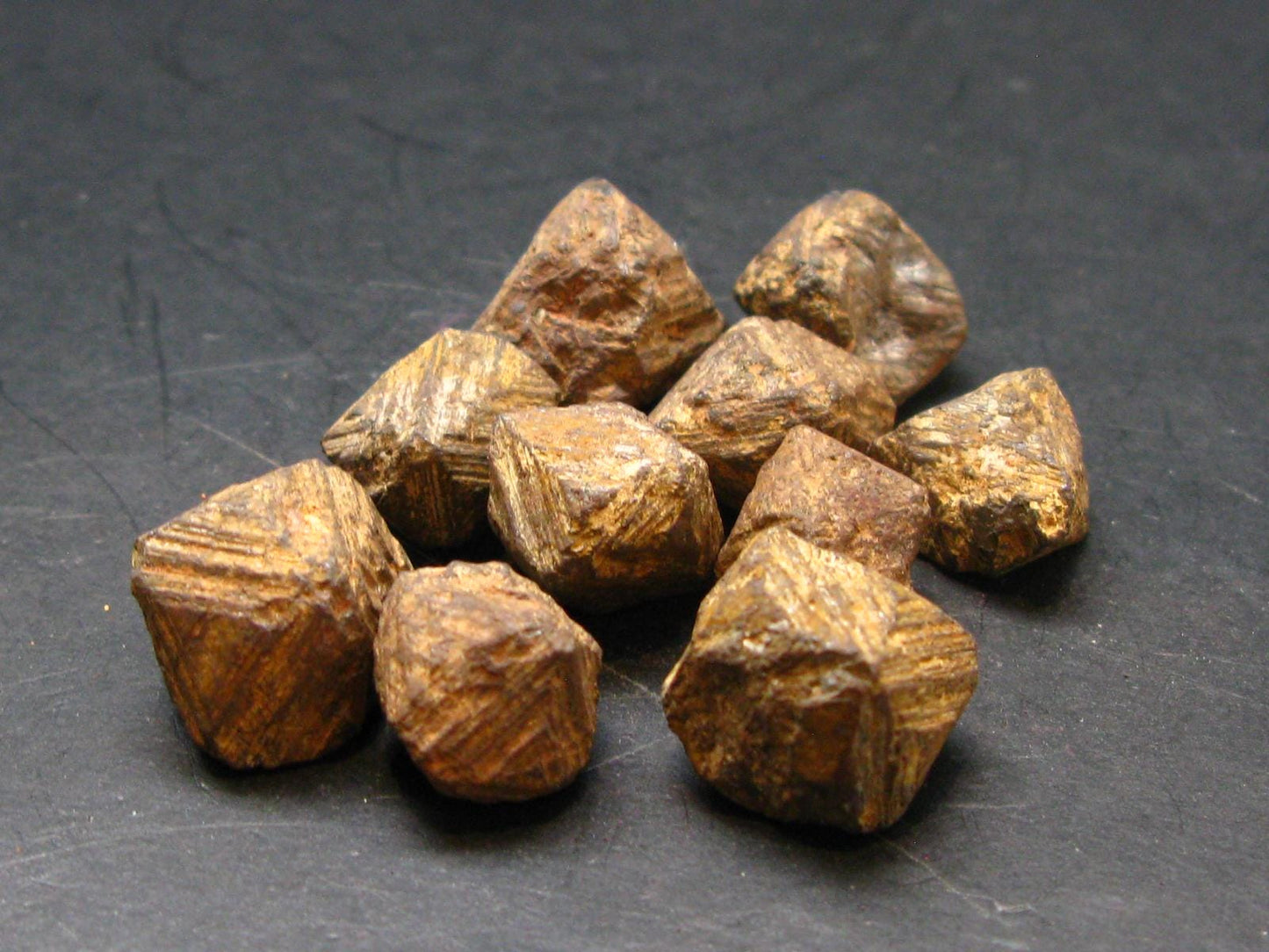 Lot of 10 Magnetite Crystals From Madagascar - 0.7" - 66.53 Grams