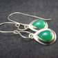 Stone of Venus!! Elegant Natural Chrysoprase 925 Sterling Silver Dangle Earrings - 3.17 Grams