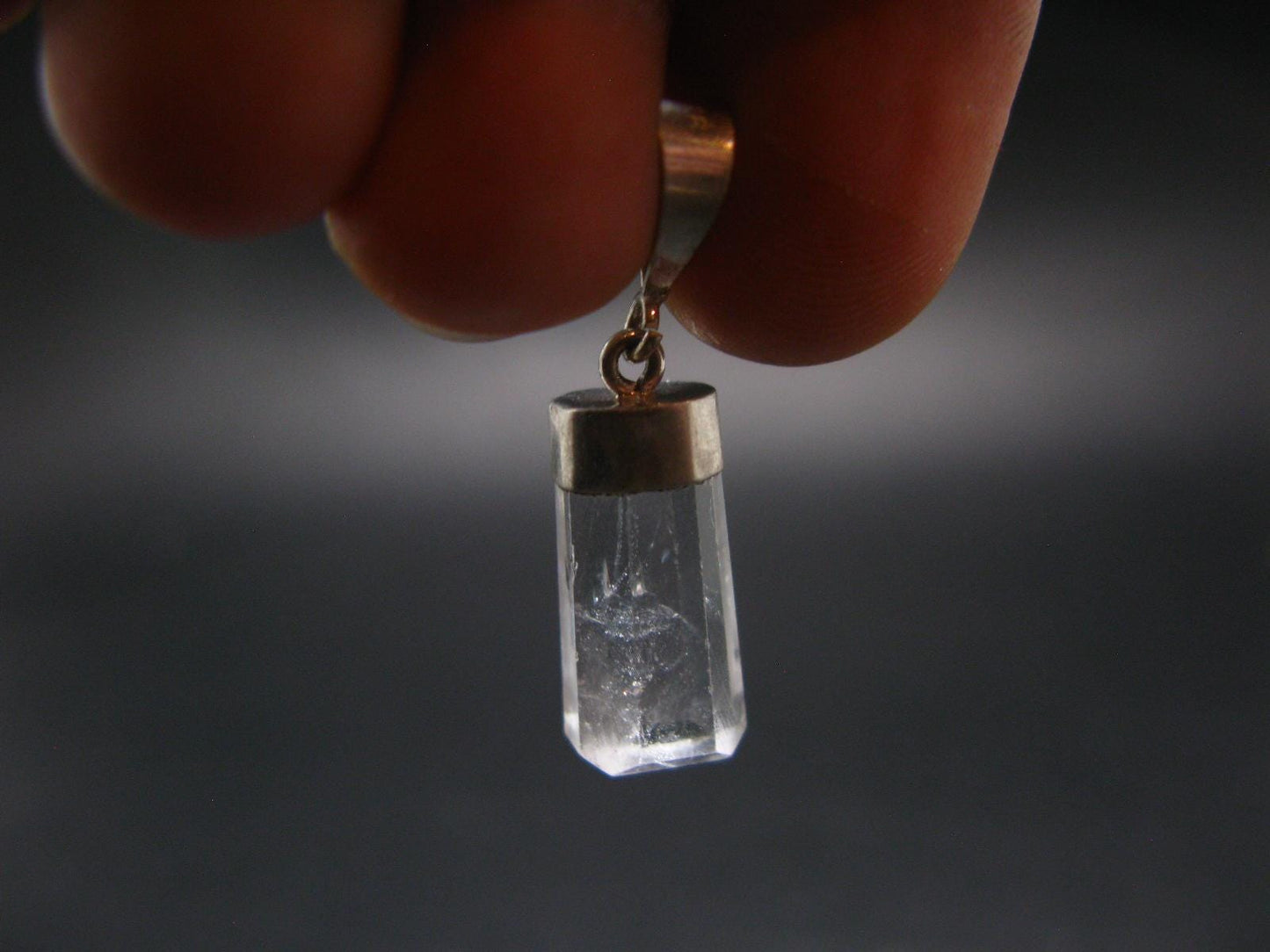 Fantastic Gemmy Aquamarine Crystal Silver Pendant From Brazil - 1.0" - 1.94 Grams