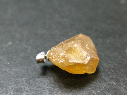 Scheelite Crystal Silver Pendant From China - 0.9" 7.43 Grams