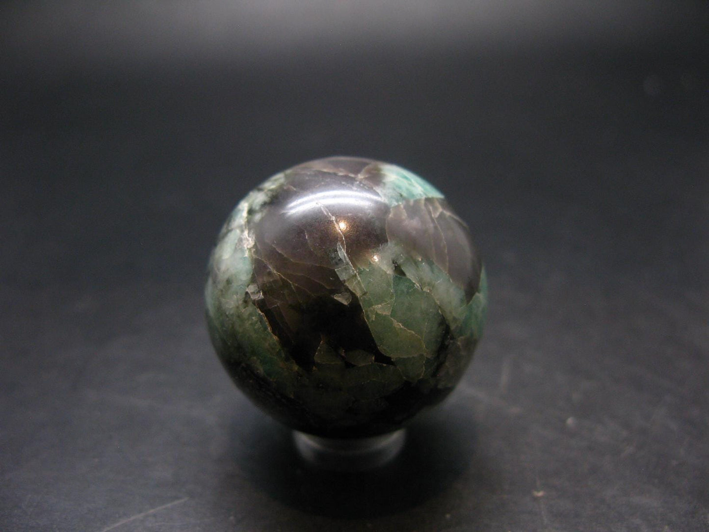 Emerald Sphere Ball From Tanzania - 1.1"