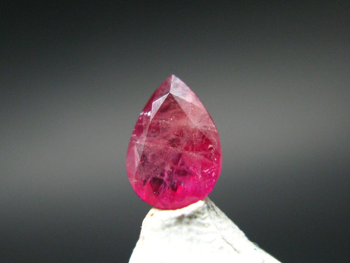 Beautiful Rare Gem Bixbite Red Beryl Emerald Cut Stone From Utah USA - 0.43 Carats - 6.5x4.6mm
