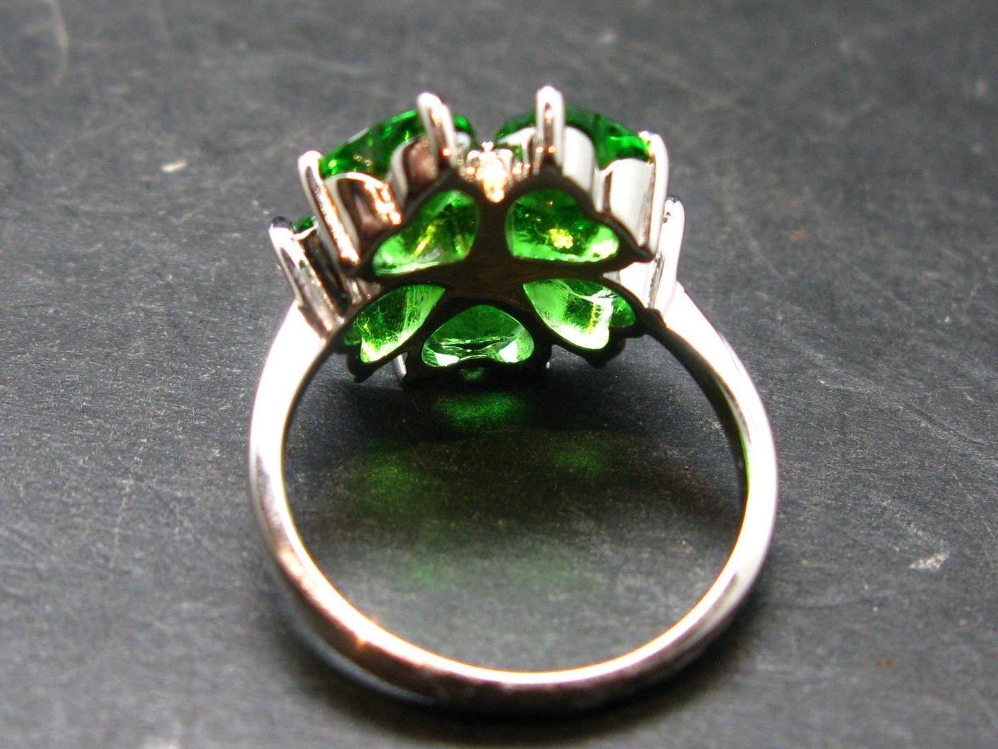 Helenite Gaia Stone Gem Sterling Silver Ring From Washington - Size 9 - 5.2 Carats
