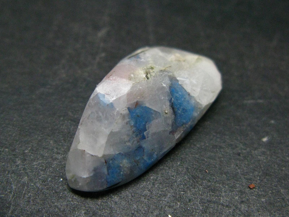 Papagoite in Quartz Cabochon from Messina S. Africa - 15.63 Carats - 26x13mm