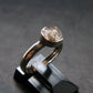 Gray Herderite Silver Ring from Africa - Size 6 - 1.77 Grams