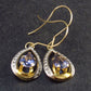 Elegant Natural Tanzanite (Zoisite) 925 Silver Dangle Earrings From Tanzania - 1.4 Grams - 1.2"
