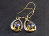 Elegant Natural Tanzanite (Zoisite) 925 Silver Dangle Earrings From Tanzania - 1.4 Grams - 1.2"
