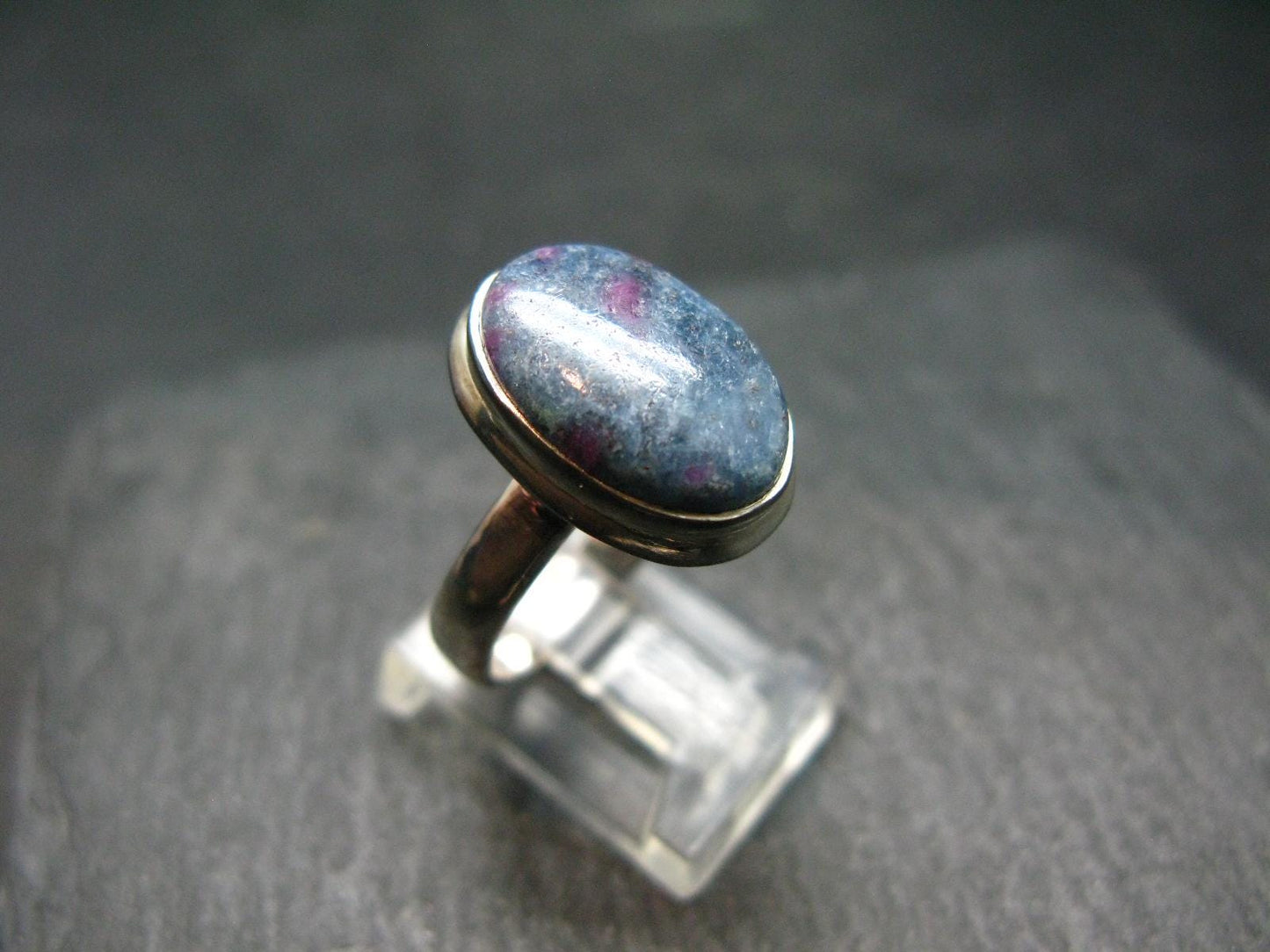 Ruby & Kyanite Silver Ring From India - 5.44 Grams - Size 8