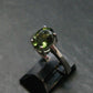 Moldavite Tektite Silver Ring from Czech Republic - Size 8 - 3.08 Grams