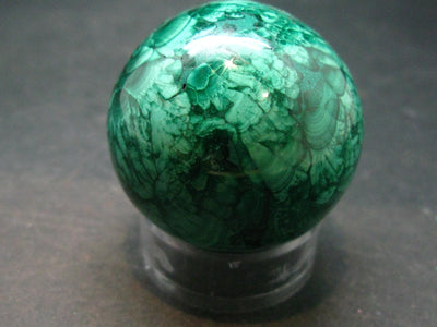 Amazing Rich Vivid Vibrant Green Malachite Sphere Ball From Congo - 1.5"