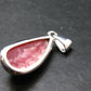 Rhodochrosite Silver Plated Pendant From Argentina - 1.4" - 6.73 Grams