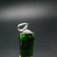 Green Chrome Diopside 925 Silver Pendant from Russia - 0.7" - 1.64 Grams