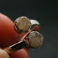Very Rare White Cryolite 925 Silver Ring from Greenland - Size 9 - 2.47 Grams