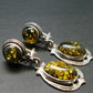 Baltic Amber 925 Silver Clip On Earrings
