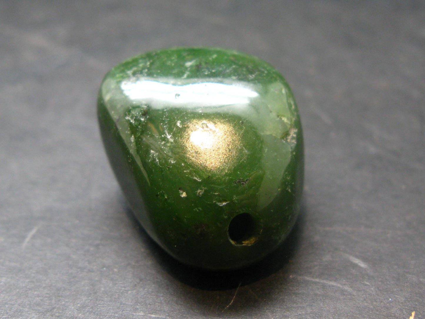 Nephrite Jade 1.1" Pendant From Canada (Metal Free) - 27.52 Grams