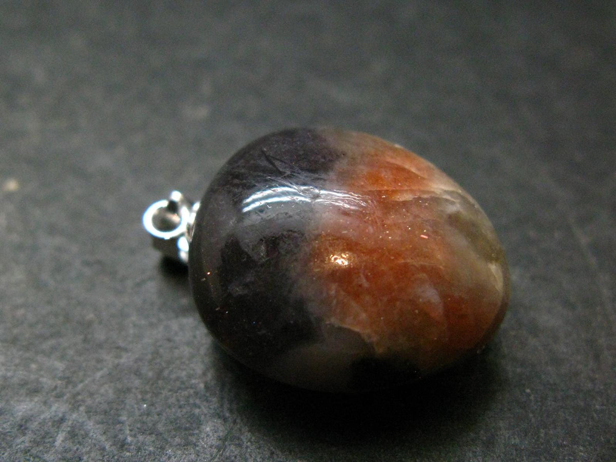 Iolite Cordierite & Sunstone Silver Pendant From India - 1.0" - 4.83 Grams