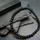 Whitby Jet Genuine Bracelet From UK ~ 7 Inches ~ 4mm Round Beads