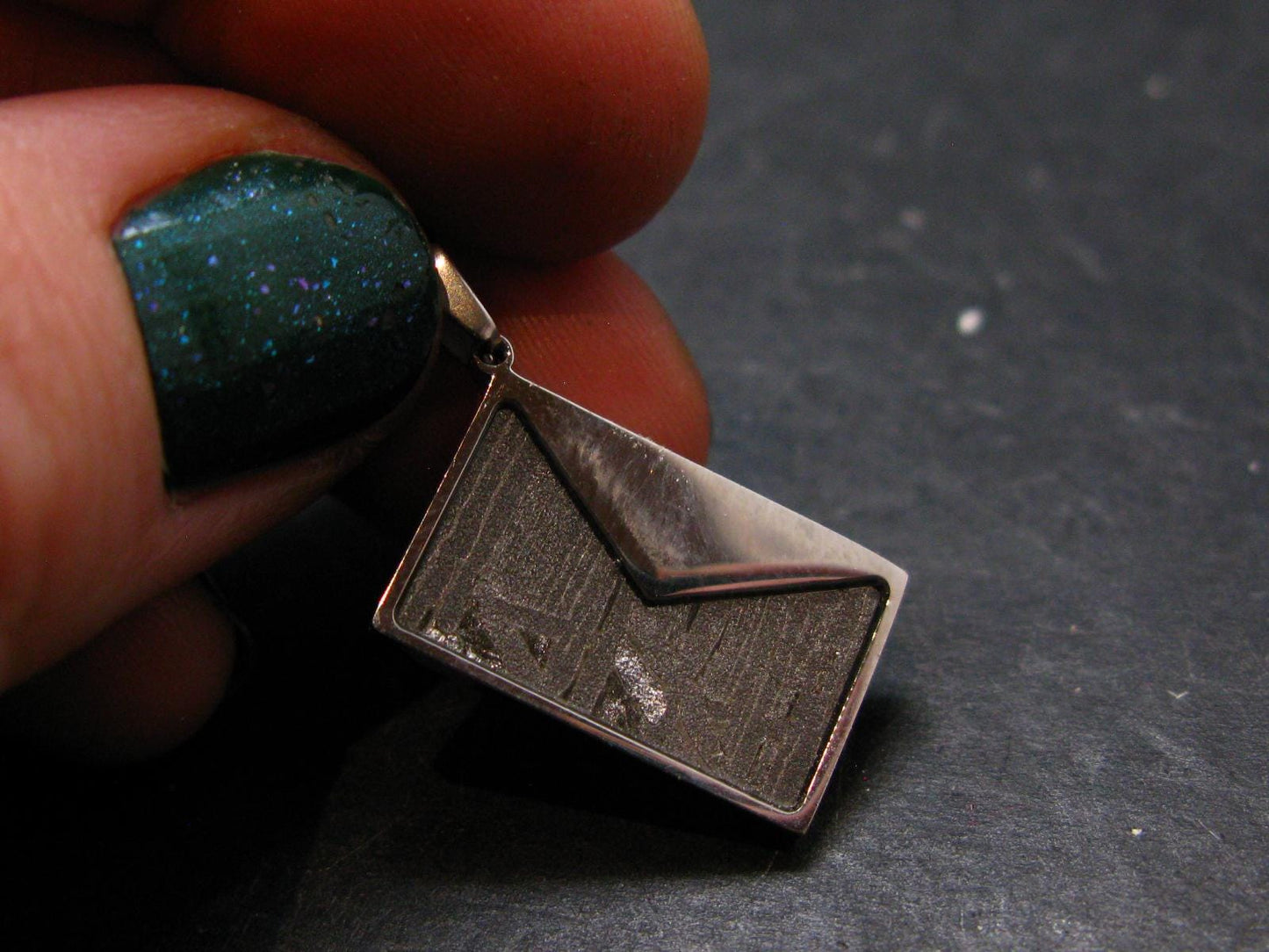 Muonionalusta Meteorite Pendant from Sweden - 0.9" - 2.66 Grams