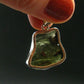 Moldavite Tektite Silver Pendant from Czech Republic - 1.1" - 6.23 Grams