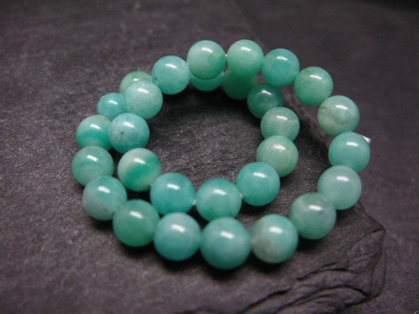 Emerald Gem Genuine Bracelet ~ 7 Inches ~ 6mm Round Beads