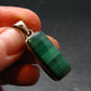 Genuine Vivid Vibrant Green Malachite Sterling Silver Pendant From Congo - 1.3" - 5.56 Grams