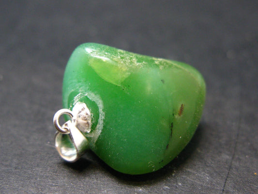 Chrysoprase Silver Pendant From Australia - 0.9" - 4.03 Grams