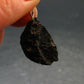 Tibetan Black Tektite Silver Pendant From Tibet - 1.3" - 6.05 Grams