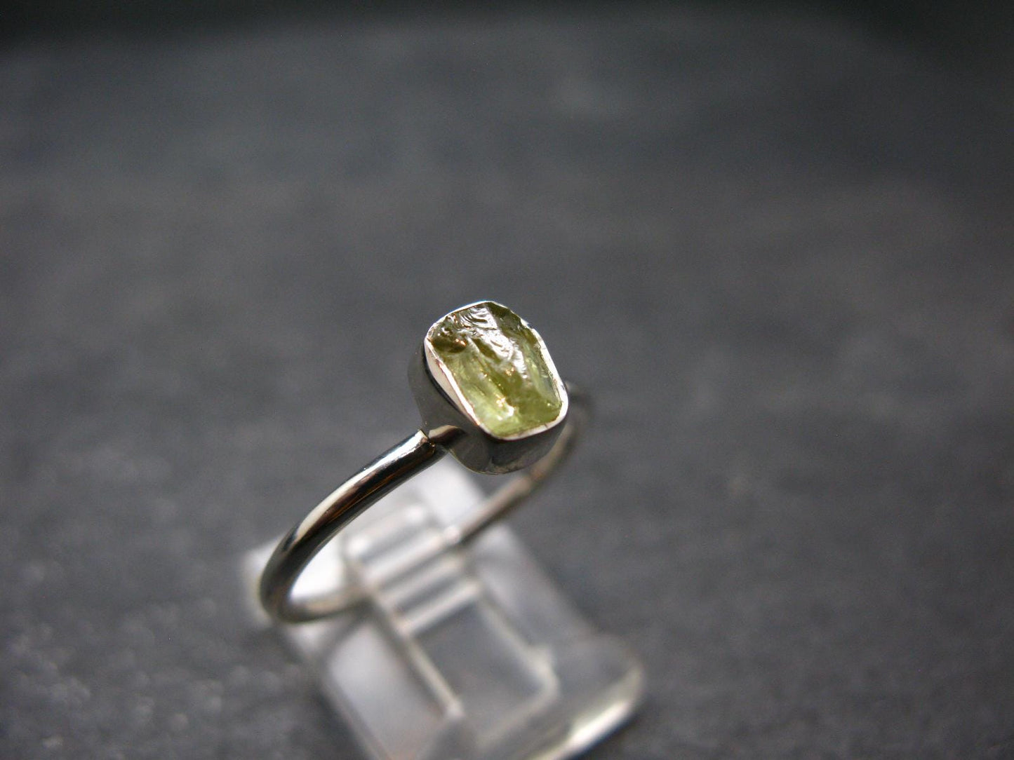 Chrysoberyl Silver Ring From Brazil - 2.07 Grams - Size 8