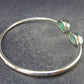 Beautiful Malachite Silver Bracelet - Size Adjustable - 5.86 Grams