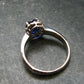 Natural Faceted Dark Blue Sapphire 925 Sterling Silver Ring - 3.08 Grams - Size 7