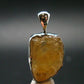 Large Natural Agni Gold Danburite Sterling Silver Pendant from Tanzania - 1.1" - 3.17 Grams