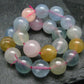 Aquamarine Morganite & Heliodor Genuine Bracelet ~ 7 Inches ~ 9mm Round Beads