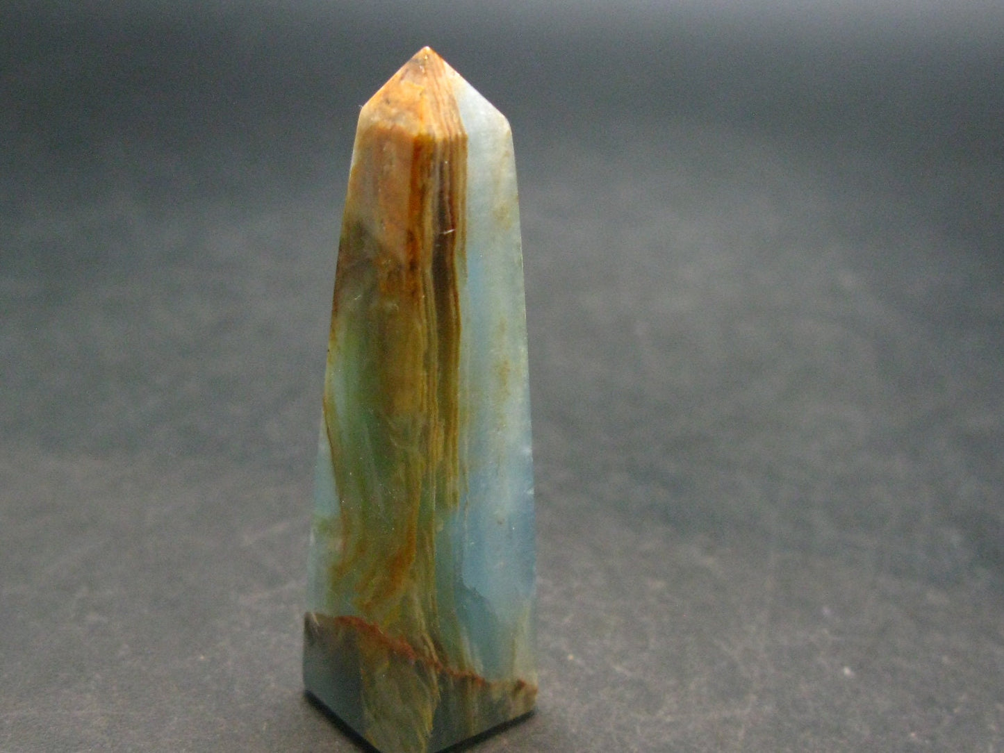 Nice Lemurian Aquatine Blue Calcite Obelisk Pyramid From Argentina - 1.9" - 13.89 Grams
