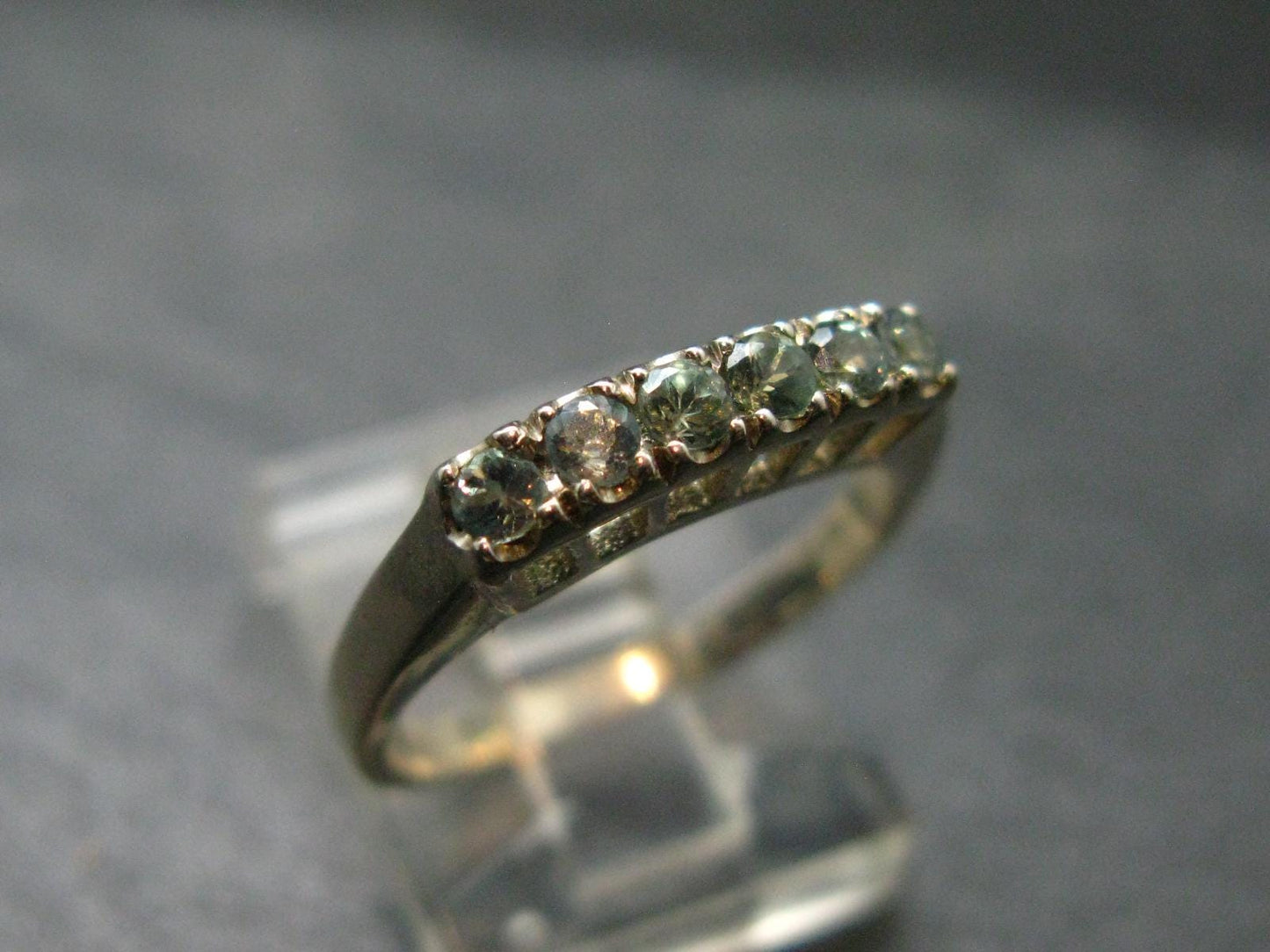 Genuine Alexandrite Gem Silver Ring From Russia - Size 6.25 - 2.34 Grams