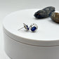 Vintage Sterling Silver Sapphire Stud Earrings | September Birthstone