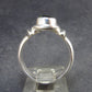 Moldavite Tektite Facetted Silver Ring from Czech Republic - Size 8 - 6.75 Grams